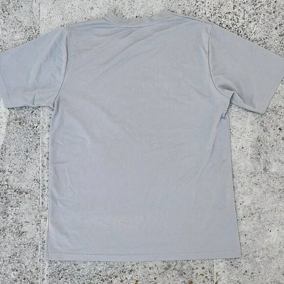 Reebok Men Tee Gray Polyester Sport Athletic T Shirt Size M - Picture 6 of 10
